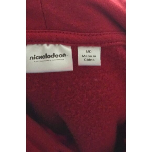 Nickelodeon Spongebob Squarepants Christmas Red Hoodie Size Medium Unisex - Picture 6 of 7